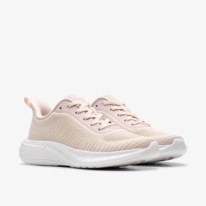 Image Clarks Izza Knit Tricot Blush - Baskets Femme en tricot Rose, Bleu ciel ou Crème - Plusieurs tailles