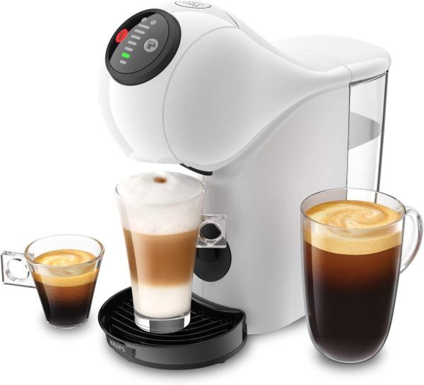 Image Cafetière Electrique Nescafé Dolce Gusto KP243110 Krups Genio S - Machine à café dosettes pour multi-boissons, Compacte, Fonction XL - Blanc