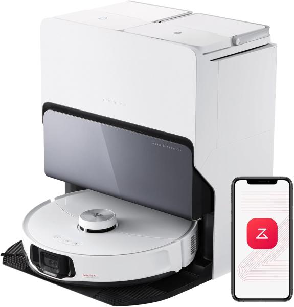 Image Aspirateur Robot Laveur Roborock S8 MaxV Ultra -  8-en-1 Avec Station - Brosse Latérale & DuoRoller Aspiration 10000 Pa