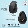 Image Souris Ergonomique Verticale Logitech Lift Left - Pour Gaucher - Bluetooth ou récepteur USB Logi Bolt, Silencieuse, 4 boutons - Graphite
