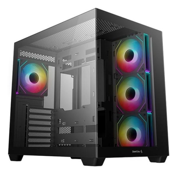 Image Boitier PC Gamer Deepcool CG530 4F MT - Micro-ATX - Acier / Plastique / Verre trempé - Noir