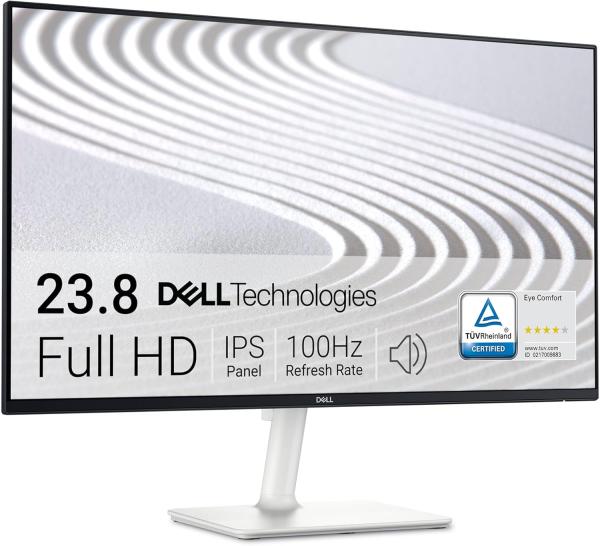 Image Écran PC 24" FHD Dell S2425H - Full HD (1920x1080) - 100Hz, IPS, 4ms, 99% sRGB - Blanc
