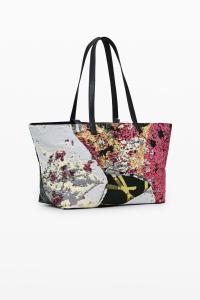 Image Desigual x M. Christian Lacroix - Sac Bouquet Femme multi-poignées avec fermeture éclair - Imprimé de fleurs