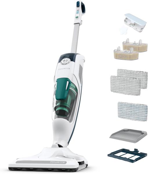 Image Nettoyeur vapeur 2-en-1 Rowenta RY7757WH Clean et Steam Revolution - Aspire et lave simultanément