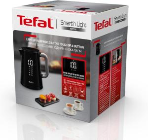 Image Bouilloire Electrique Tefal KO854830 Smart'N Light - Ecran numérique, 5 réglages, Filtre amovible - Intérieur inox