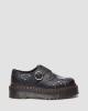 Image Dr. Martens Quad Celestial Moth - Chaussures Plateformes Mixte à Broderies et à Bride Monk - Plusieurs Coloris - 100% Cuir - Noir