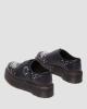 Image Dr. Martens Quad Celestial Moth - Chaussures Plateformes Mixte à Broderies et à Bride Monk - Plusieurs Coloris - 100% Cuir - Noir