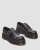 Image Dr. Martens Quad Celestial Moth - Chaussures Plateformes Mixte à Broderies et à Bride Monk - Plusieurs Coloris - 100% Cuir - Noir