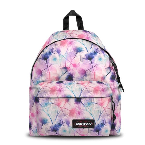 Image Eastpak Purple Ray Padded PAK'R - Sac à Dos Femme - H 40 x L 30 x P 18 cm | 24 L - Motif Floral  Noir / Violet