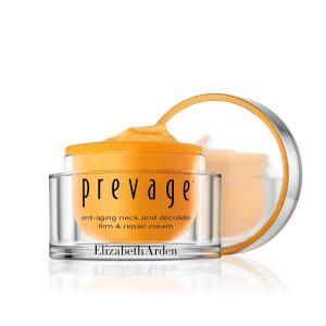 Image PREVAGE® Idébénone Elizabeth Arden - Crème Femme anti-âge réparatrice et raffermissante cou et décolleté + Pochette Essentiels Prevage OFFERTE