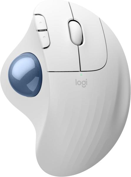 Image Souris Ergonomique sans Fil Logitech Ergo M575S Trackball - Suivi précis et Fluide, pour PC/Mac - Blanc