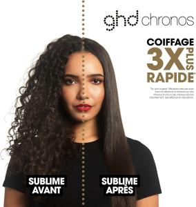 Image Lisseur Cheveux Femme ghd Chronos Coiffage 3x plus rapide Sans chaleur extrême - Noir