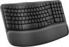 Image Clavier Ergonomique sans Fil Logitech Wave Keys - Repose-Poignets rembourré -  Easy-Switch, Bluetooth, récepteur Logi Bolt
