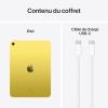 Image Tablette Tactile 10,9"  Apple iPad - Wi-FI, 256Go - 10e génération - Jaune, Argent, Bleu ou Rose