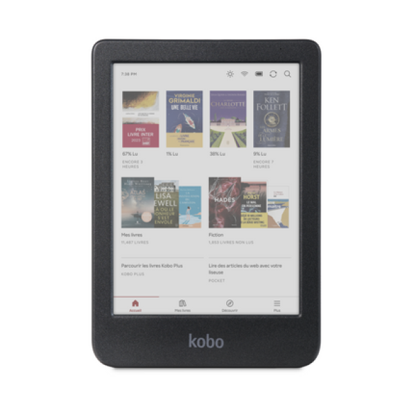 Image Kobo Liseuse Clara Colour - 6 Pouces - Couleur Numérique - 16Go - Noir
