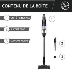 Image Aspirateur Balai sans Fil Hoover HF1PZ10H HF1 Plus Quick Park & Go - Turbo Mode, Brosse Anti-Twist Multi-sols Eclairage LED