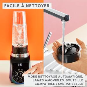 Image Mini Mixeur Moulinex LM19H40F0 Blend Up - lender puissant, 1000W, 8 programmes automatiques - Bleu