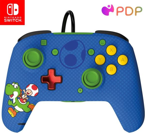 Image Manette Filaire PDP TOAD & YOSHI Rematch - Pour Console Nintendo Switch - Licence Officielle
