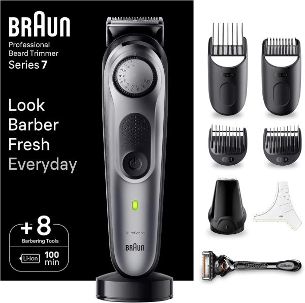 Image Tondeuse À Barbe Braun BT7420 Professionnelle Series 7 ProBlade - 40 Réglages De Longueurs + Accessoires