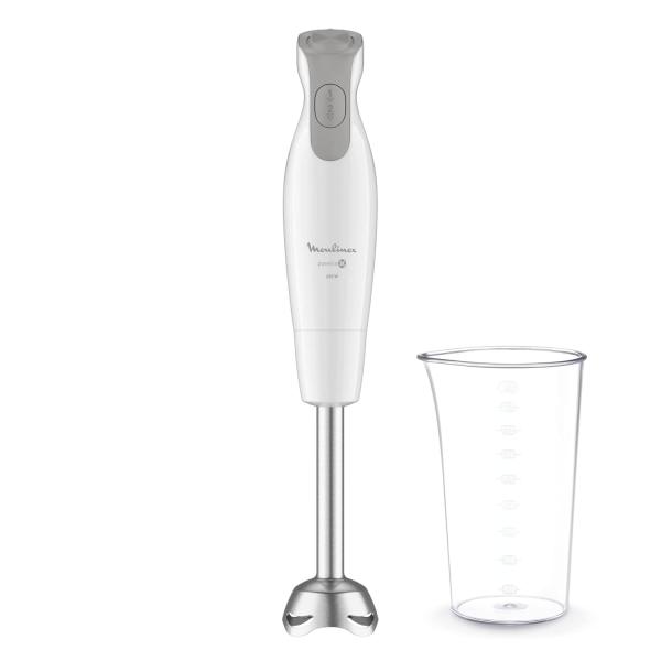 Image Mixeur plongeant Moulinex DD551110 Daily Chef - 600 W, 2 vitesses, Poignée ergonomique - 4 lames technologie Powelix - Blanc