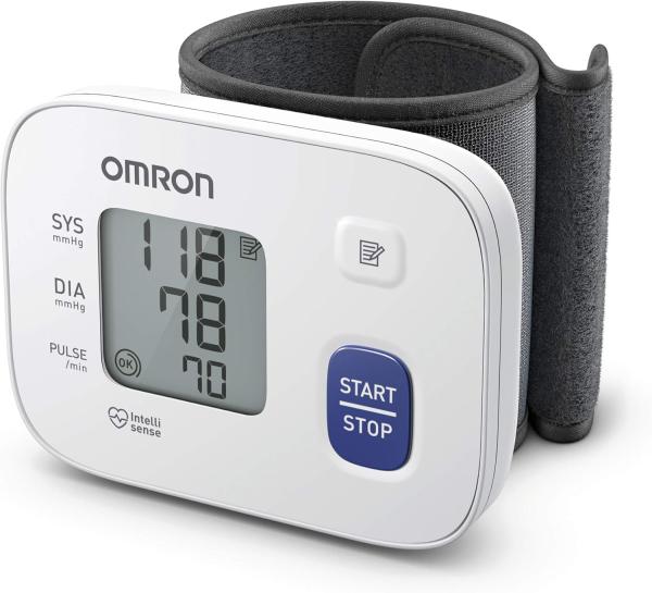 Image Tensiomètre OMRON RS1 - Mesure Automatique au poignet avec brassard préformé 13,5 – 21,5 cm