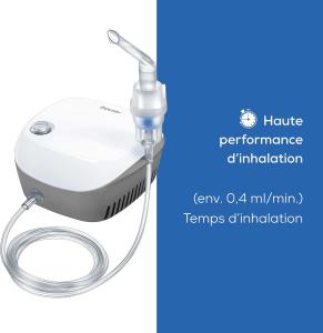 Image Nébuliseur Beurer IH 18 Technologie d'air comprimé à compresseur - Soulagement du Rhume, Asthme et Autres Affections Respiratoires - Blanc