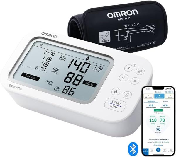Image Tensiomètre OMRON X7 Smart AFib Intelli Wrap Cuff  - Détection de la Fibrillation Auriculaire, Validé Cliniquement, Facile à Utiliser, App Mobile