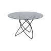 Image Kare Design Molekular - Table Verre Fumé - Design moderne - 20cm Noire