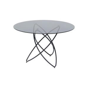 Image Kare Design Molekular - Table Verre Fumé - Design moderne - 20cm Noire