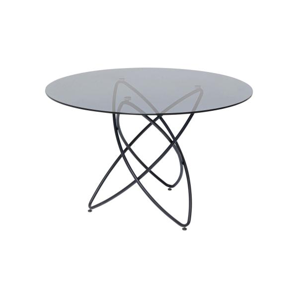 Image Kare Design Molekular - Table Verre Fumé - Design moderne - 20cm Noire