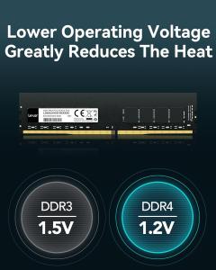 Image Module RAM PC DDR4 16Go Lexar LD4AU016G-B3200ASST - UDIMM DRAM 288-Pin - 3200 MHz