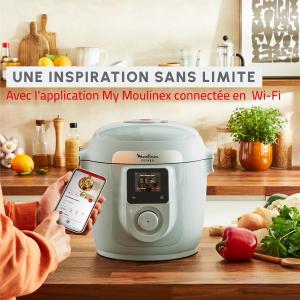 Image Multicuiseur 10-en-1 intelligent Moulinex CE96G310 Cookeo Wifi - haute pression, 10modes de cuisson - 6L - Vert Clair