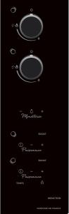 Image Sauter SPI9602BM - Table Cuisson Mixte Électrique et gaz - Plaques 2 x 2800w inductions - 2 foyers gaz - Noir
