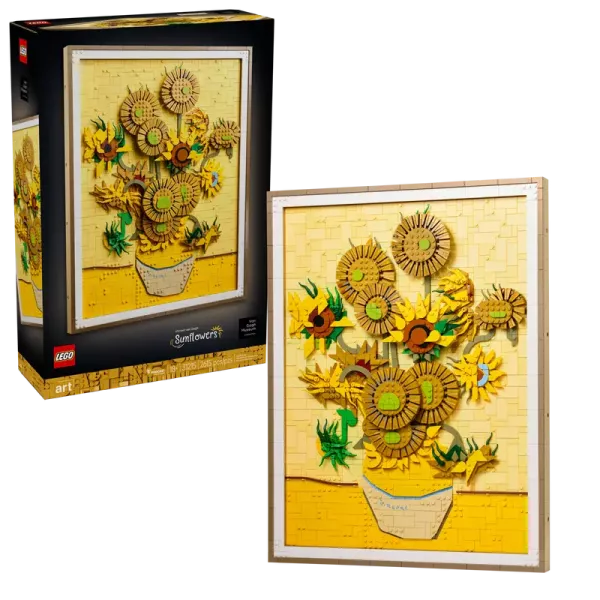 Image LEGO 31215 Vincent van Gogh : Tournesols - Kit de Construction Artiste Iconique - 2615 Pièces + Pot de Fleurs Mélangées (40762) OFFERT