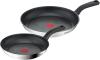 Image Pack 2 Poêles Tefal Comfort Max G726S204 - 24/28 cm, Compatible Induction - Revêtement antiadhésif, Acier inoxydable