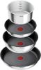 Image Batterie de cuisine 8 pièces Tefal Ingenio L8979804 Emotion - Poêles, Casseroles, Poignée amovible, Induction, Acier inoxydable, Revêtement antiadhésif