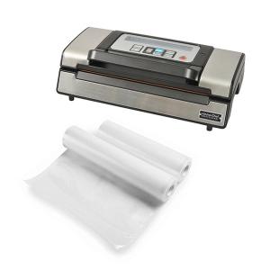 Image Pack Kitchen Chef VS5160 Semi-Pro Appareil à Emballer Sous Vide + 2 Rouleaux de Sachets à Découper