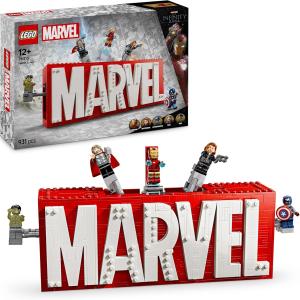 Image Logo Marvel et Ses Super-héros LEGO 76313 Marvel - Jeu de Construction Collector avec minifigurines Avengers : Captain America, Iron Man, Thor, Black Widow & Hulk - dès 12 Ans