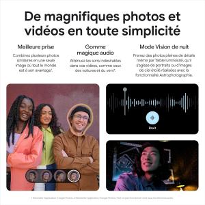 Image Smartphone 128Go Google Pixel 8a - Android - Module Photo Pixel avancé - Longue Autonomie - Noir Volcanique