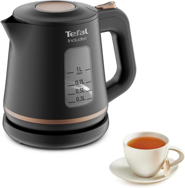 Image Bouilloire électrique Tefal KI533811 Includeo - 1 L, Poignée ergonomique - Filtre anticalcaire amovible