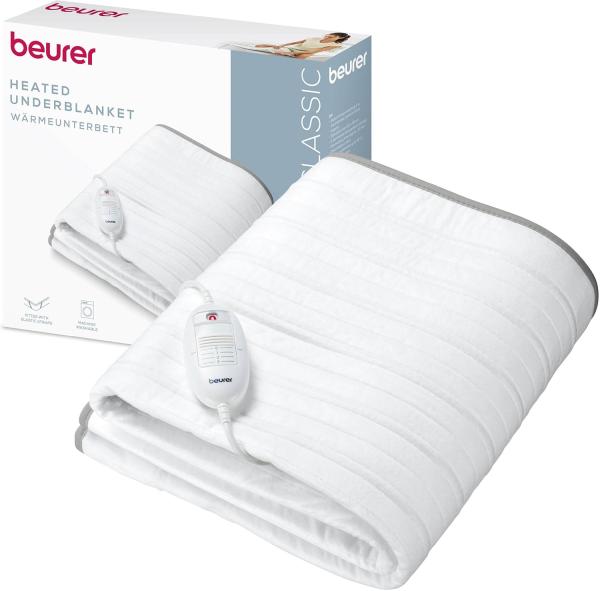 Image Surmatelas Chauffant Beurer TS17 - Matière Douce Non Tissée, Antidérapant - 150x80cm, Système de Sécurité, Interrupteur Amovible