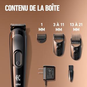 Image Pack Tondeuse à barbe pour homme King C. Gillette - sans fil - 3 régulateurs de longueur interchangeables