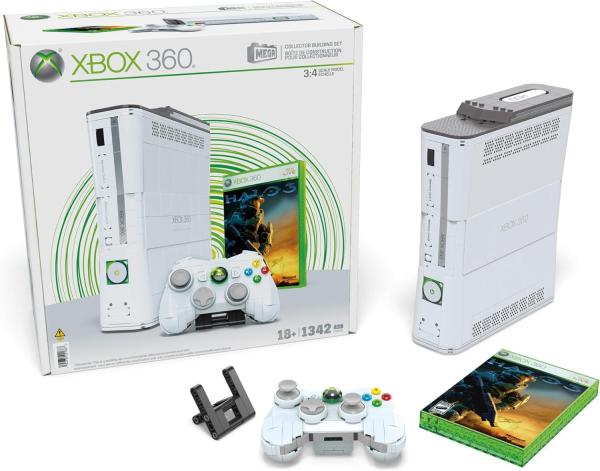 Image Coffret Réplique Xbox 360 MEGA HWW15 - avec 1 342 pièces - Manette et lumières LED - à Exposer