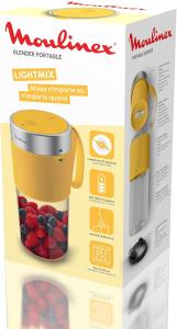 Image Mixeur Portable Moulinex LM1C0210 Lightmix Nest - Blender 300ml, Puissant, Rechargeable, Jaune