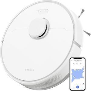 Image Robot Aspirateur Laveur DREAME D9 Max Gen 2 Wifi - Navigation LDS Intelligente Laser, Brosse en Caoutchouc - Blanc