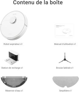 Image Robot Aspirateur Laveur DREAME D9 Max Gen 2 Wifi - Navigation LDS Intelligente Laser, Brosse en Caoutchouc - Blanc