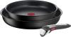 Image Lot Tefal L3959143 Ingenio Unlimited On - 3 pièces, Poêles antiadhésives 24/28 cm + poignée amovible, Induction + four