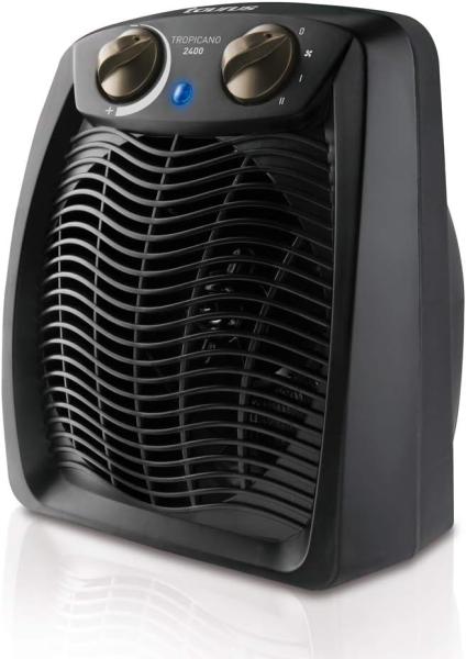 Image Radiateur soufflant Taurus Tropicano 2400W - 3 positions froid/Chaud, Surface jusqu'à 24m2 -Noir