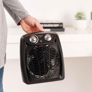 Image Radiateur soufflant Taurus Tropicano 2400W - 3 positions froid/Chaud, Surface jusqu'à 24m2 -Noir