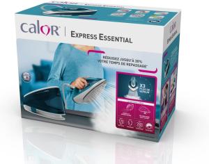 Image Centrale vapeur Calor SV6115C0 Expresse Essential 1,4 L système anti-calcaire mode éco défroissage vertical et repassage